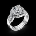 2.00CT Square Modified Cushion Diamond Jacket Ring