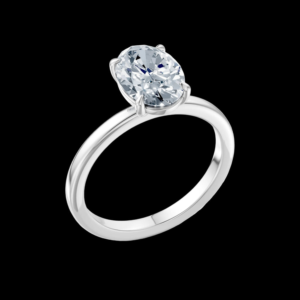 2.50CT Oval Diamond Ring in Platinum
