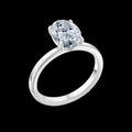 2.50CT Oval Diamond Ring in Platinum