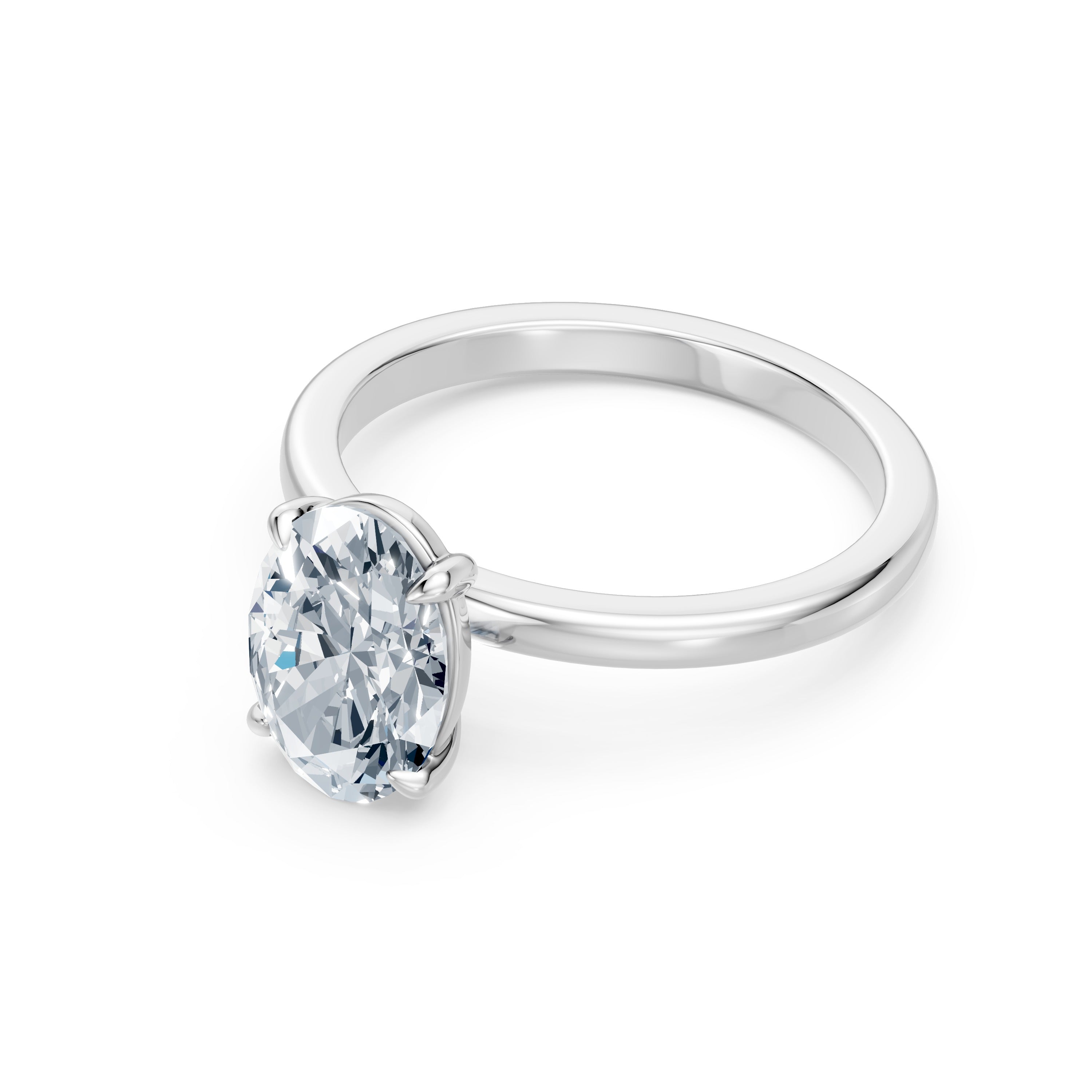 2.50CT Oval Diamond Ring in Platinum
