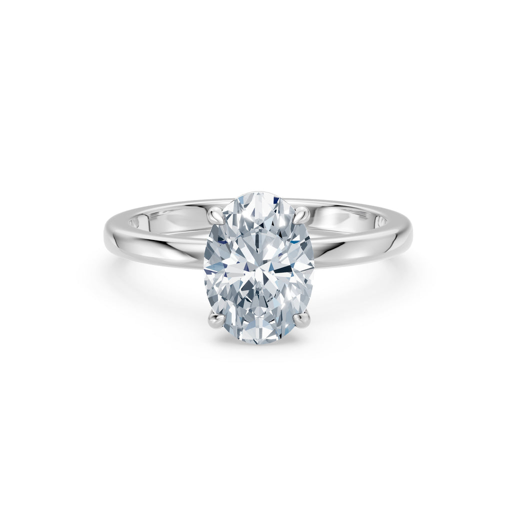 2.50CT Oval Diamond Ring in Platinum