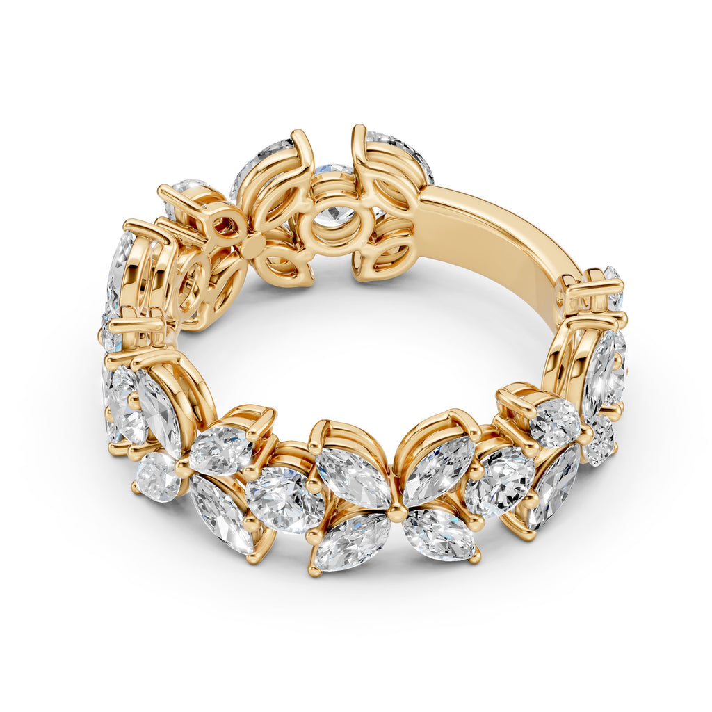 3.20TCW Marquise & Round Diamond Band