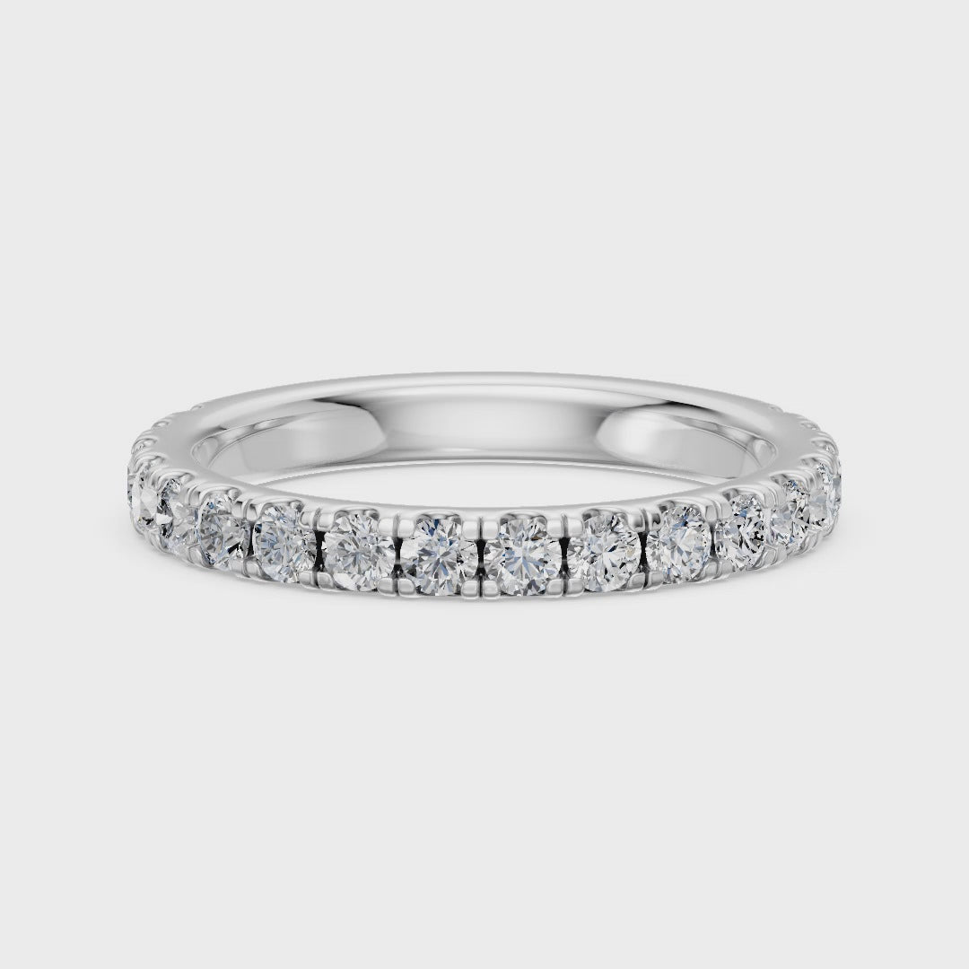 0.50 TCW Round Diamond Pave Band