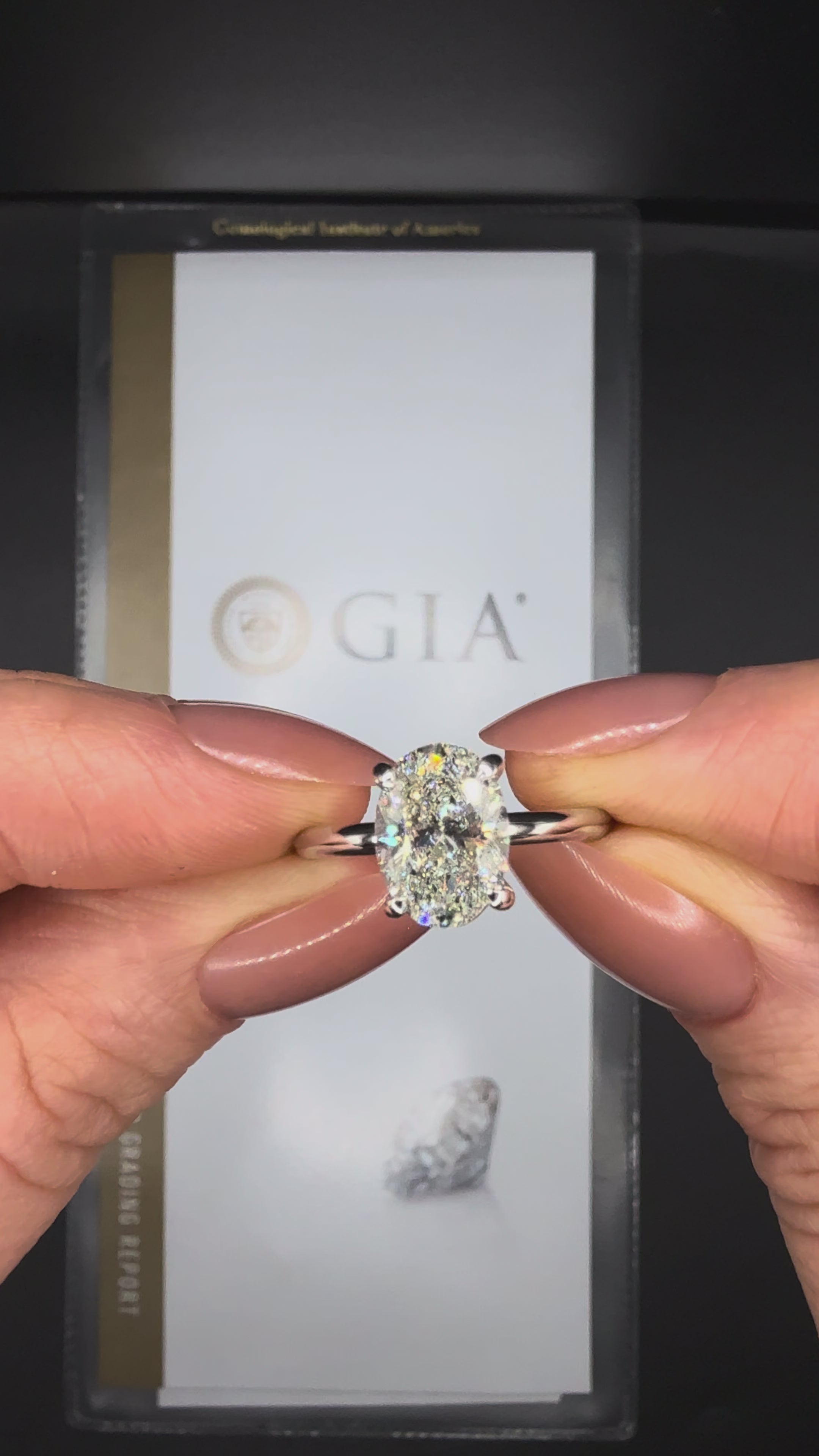 2.50CT Oval Diamond Ring in Platinum