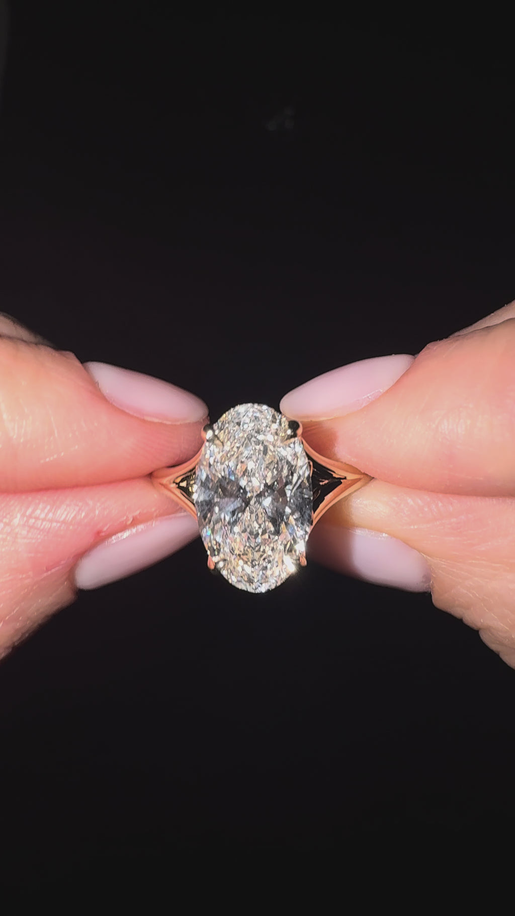 3.50CT Oval Diamond Floral Basket Split Cathedral Ring