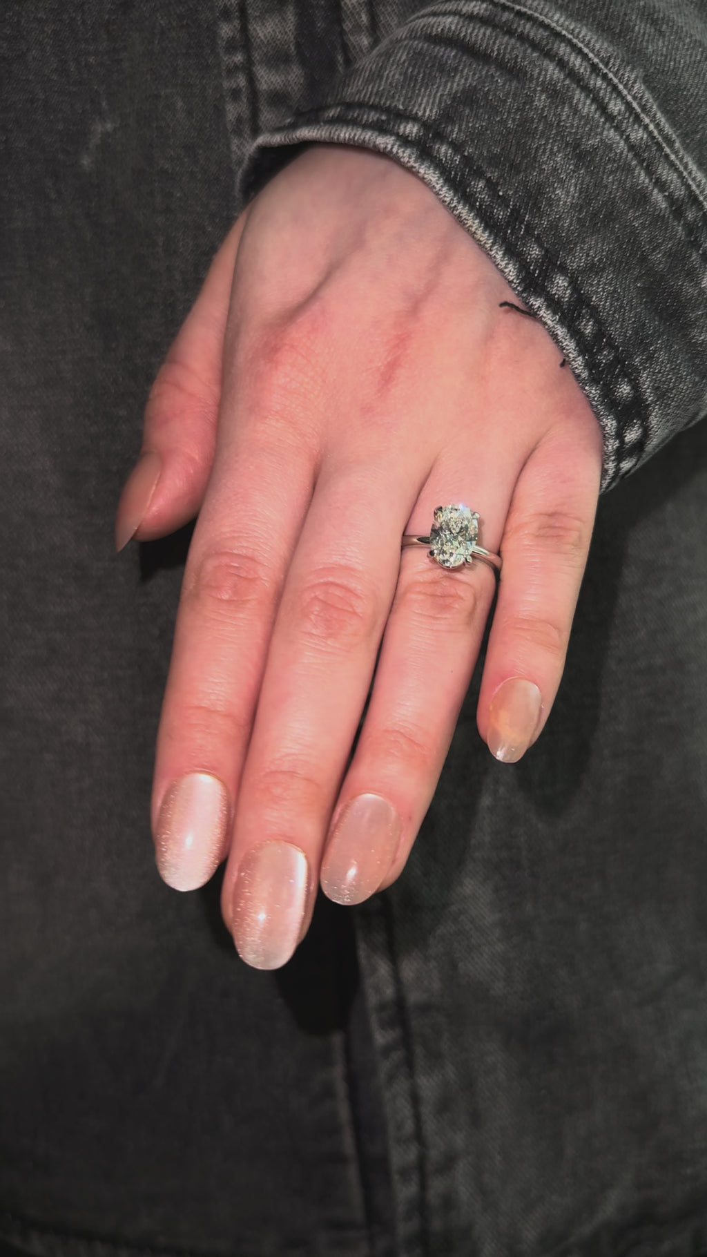 2.50CT Oval Diamond Ring in Platinum