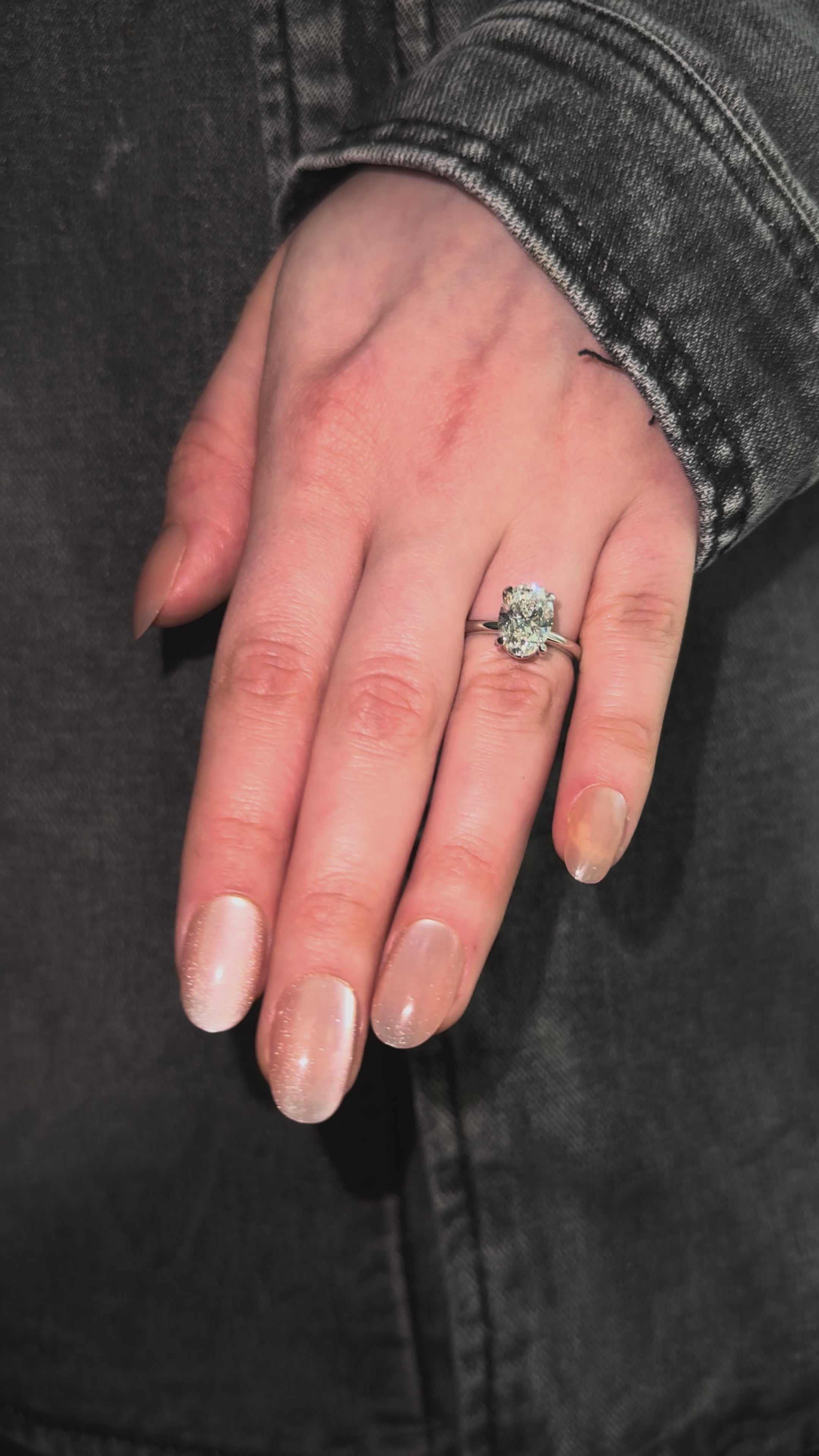 2.50CT Oval Diamond Ring in Platinum